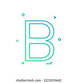 b letter icon vector design