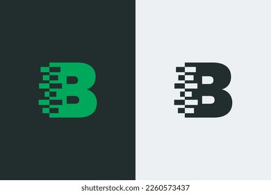 B letra forma de transformación icónica diseño del logotipo vectorial. Ilustración del logotipo de marca creativa. Diseño de vectores de texto abstracto de tipografía B. B Logo de la marca de la letra de estilo inicial.