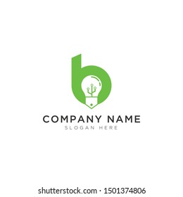 B letter with ideas data abstract Logo Template Design Vector, Emblem, Design Concept, Creative Symbol, Icon