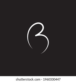 Plantilla de diseño de logotipo elegante inicial de letra B