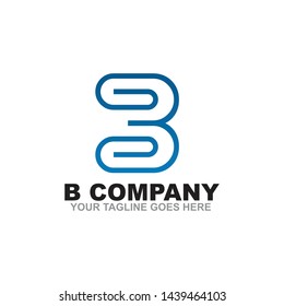 B letter initial logo design vector template