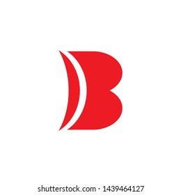 B letter initial logo design vector template