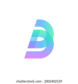 B Letter B Initial Overlapping Overlap Stock Vector (Royalty Free ...