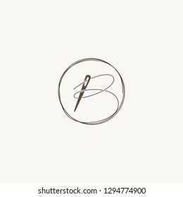 B letter knitting vector icon symbol in modern design style. Knitting vector icon popular and simple flat symbol for web. Vector illustration EPS.8 EPS.10