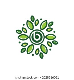 Icono de diseño de logotipo de flor abstracta de letra B
