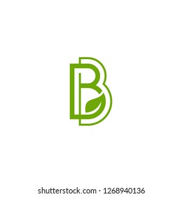 Green Vector Leaf Letter B B Stock Vector (Royalty Free) 1725588733 ...