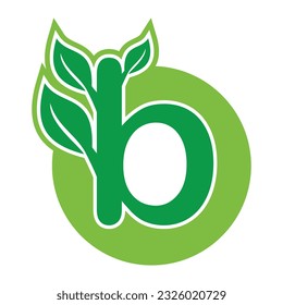 b plantilla de logotipo de hoja de letra 1