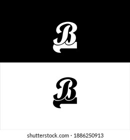 B letter logo abstract design on white color background. b monogram