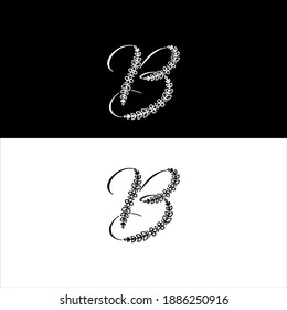 B-Brief-Logo abstraktes Design auf weißem Hintergrund. b Monogramm