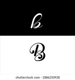 B letter logo abstract design on white color background. b monogram