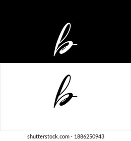 Diseño abstracto del logotipo de letra B sobre fondo de color blanco. b monograma