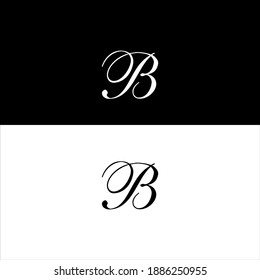 B letter logo abstract design on white color background. b monogram