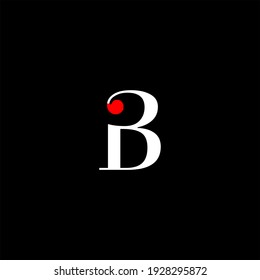 B letter logo abstract design on black color background. b alphabet