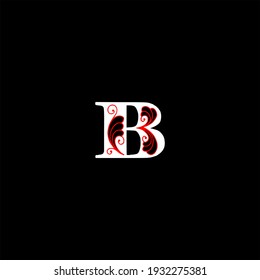 B letter logo abstract design on black color background. b alphabet