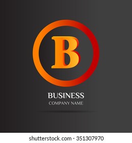 B Letter logo Abstract design for Corporate Business Identity on black background with simple text