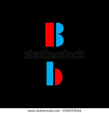 B letter logo abstract design on black color background. b alphabet