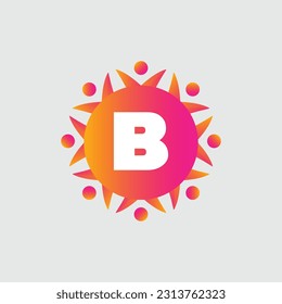 B Letra Logo diseño geométrico abstracto plantilla vectorial Logotipo icono Tecnología digital estilo.