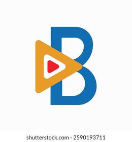 B letter logo with aesthetic style and character