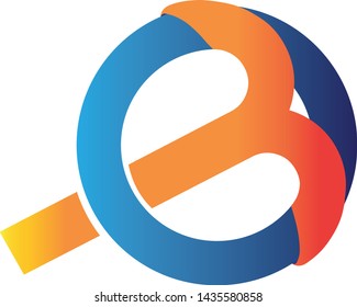 B letter logo with anchor form