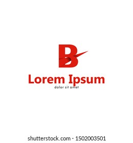 B Letter Logo with an Arrow Piercing it