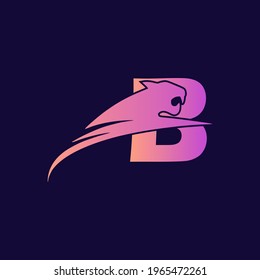 B letter logo with blue background. B
letter design. B letter icon. B.