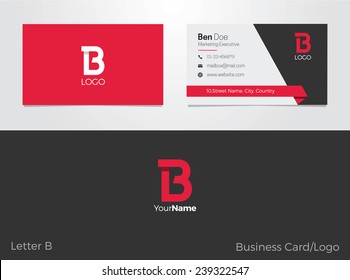 B Letter Logo Business Card