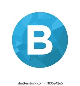 B letter logo with circle origami creative logo design with unique shape and nice color, compatible for company, corporate and tech logo