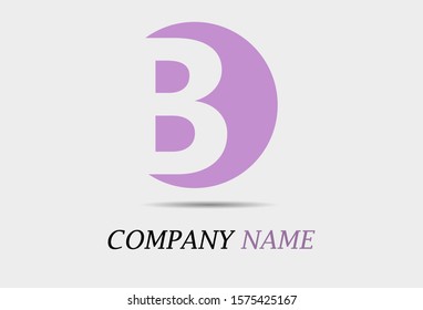 B Letter logo in circle. Vector design template elements for your application or company identity