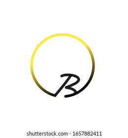 B letter logo in the circle. Vector design for your application or company identity.