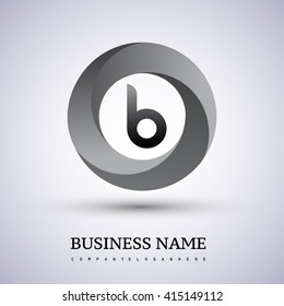 B letter logo in the circle. Vector design template elements for your business or company identity.