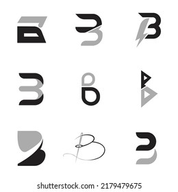 B letter logo collection design 