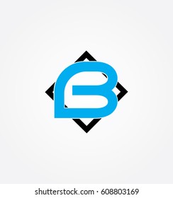 B  letter logo design.