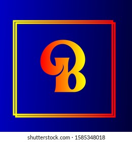 B letter logo design in blue background.