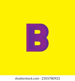 B letter logo design in colorful background