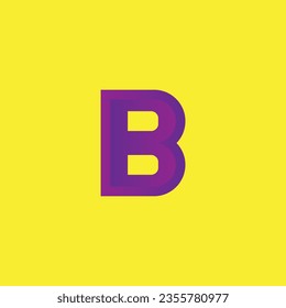 B letter logo design in colorful background