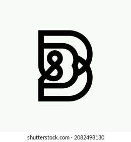 Design-Konzept für B- und B-Buchstaben-Logos
