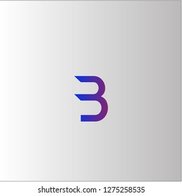 B Letter Logo Design with Creative Font