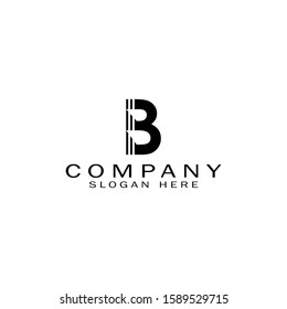 B Letter Logo Design with Creative Modern Trendy Typography and Black Colors