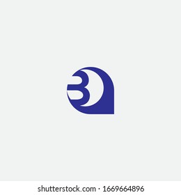 Diseño del logotipo de letra B y signo creativo