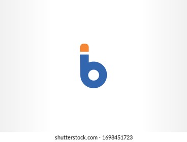 b Letter Logo Design with Creative Font Vector Symbol 