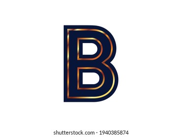 B Diseño Del Logotipo De Letra. vector de icono de carta creativa.