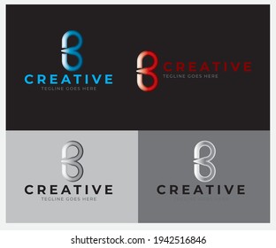 b Letter Logo Design with Creative