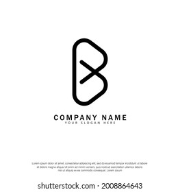 B Letter Logo Design . Creative Modern Letters Vector Icon Logo Illustration. - Vector