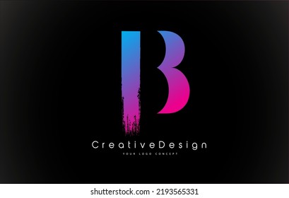 B Letter Logo Design Creative Pink Stock Vector (Royalty Free ...