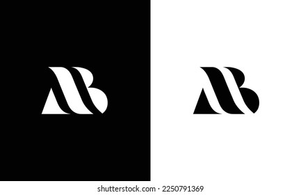 A B Letter Logo Design. Creative AB Letters Icon