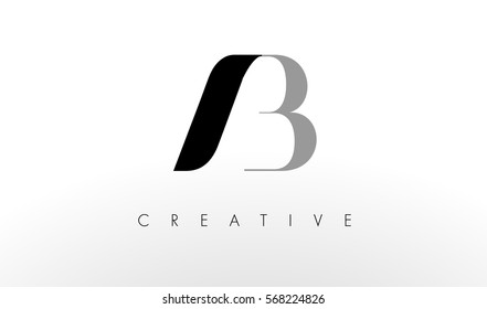 Diseño De Logotipo Carta B. Ilustración de icono de Creative Modern AB Letters.