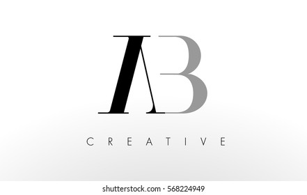 A B Letter Logo Design. Creative Modern AB Letters Icon Illustration.