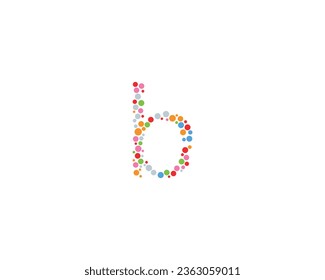 B letter logo design element with circle shape