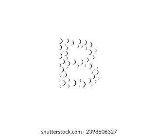 B letter logo design element