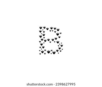 B letter logo design element